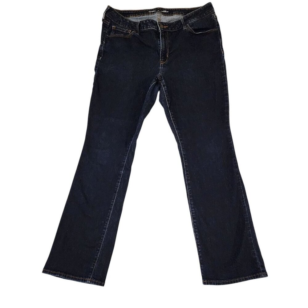 Old Navy Mid-Rise Kicker boot cut 5 pocket denim Blue womens jeans size 16
